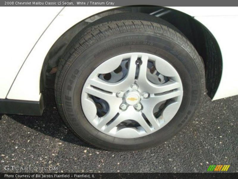 White / Titanium Gray 2008 Chevrolet Malibu Classic LS Sedan