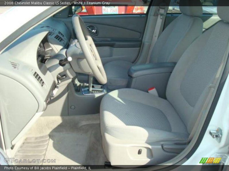 White / Titanium Gray 2008 Chevrolet Malibu Classic LS Sedan