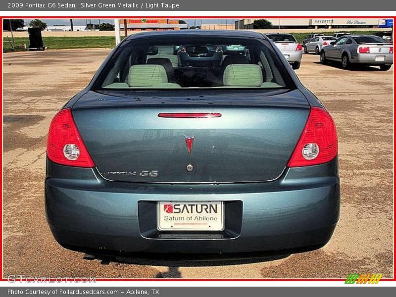 Silver Green Metallic / Light Taupe 2009 Pontiac G6 Sedan