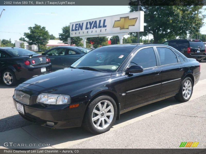 Black / Taupe/LightTaupe 2002 Volvo S80 T6