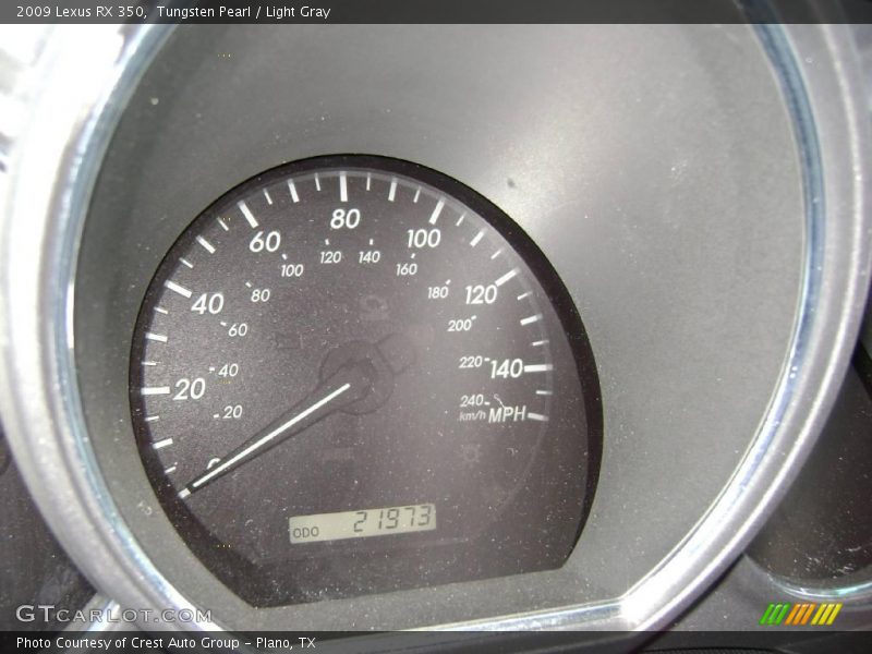 Tungsten Pearl / Light Gray 2009 Lexus RX 350