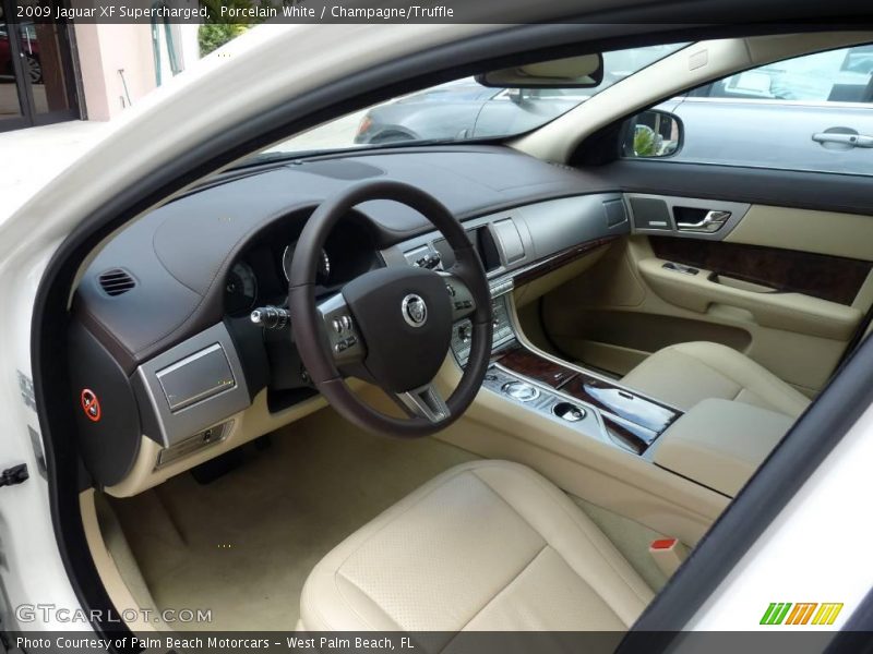 Porcelain White / Champagne/Truffle 2009 Jaguar XF Supercharged