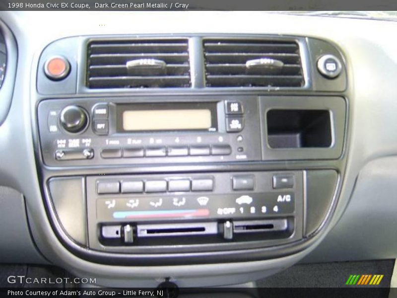 Dark Green Pearl Metallic / Gray 1998 Honda Civic EX Coupe