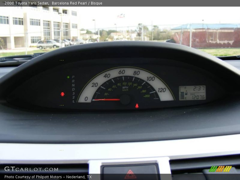 Barcelona Red Pearl / Bisque 2008 Toyota Yaris Sedan