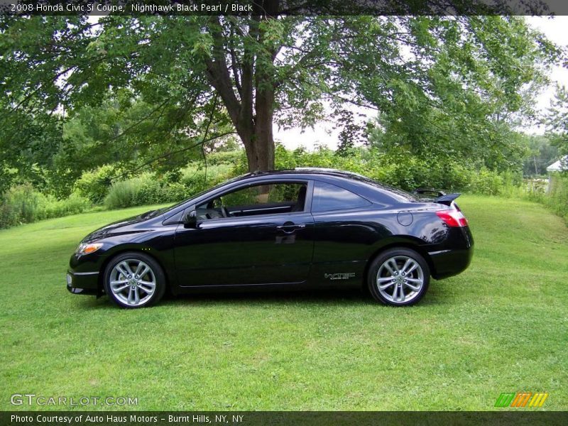 Nighthawk Black Pearl / Black 2008 Honda Civic Si Coupe