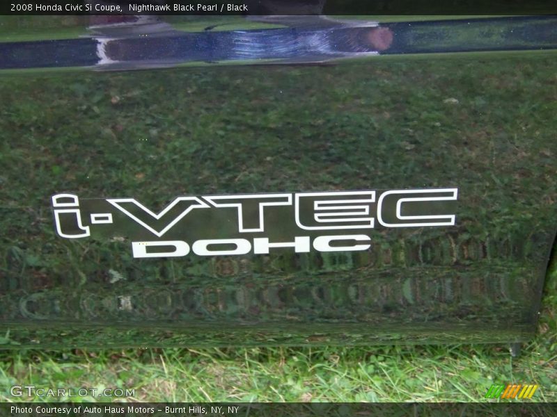 Nighthawk Black Pearl / Black 2008 Honda Civic Si Coupe