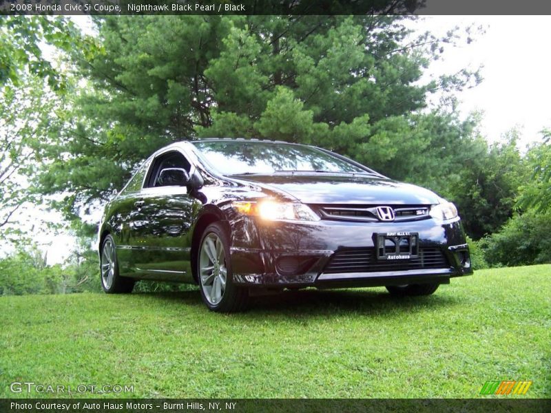 Nighthawk Black Pearl / Black 2008 Honda Civic Si Coupe