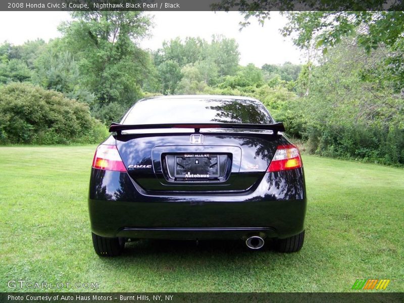 Nighthawk Black Pearl / Black 2008 Honda Civic Si Coupe