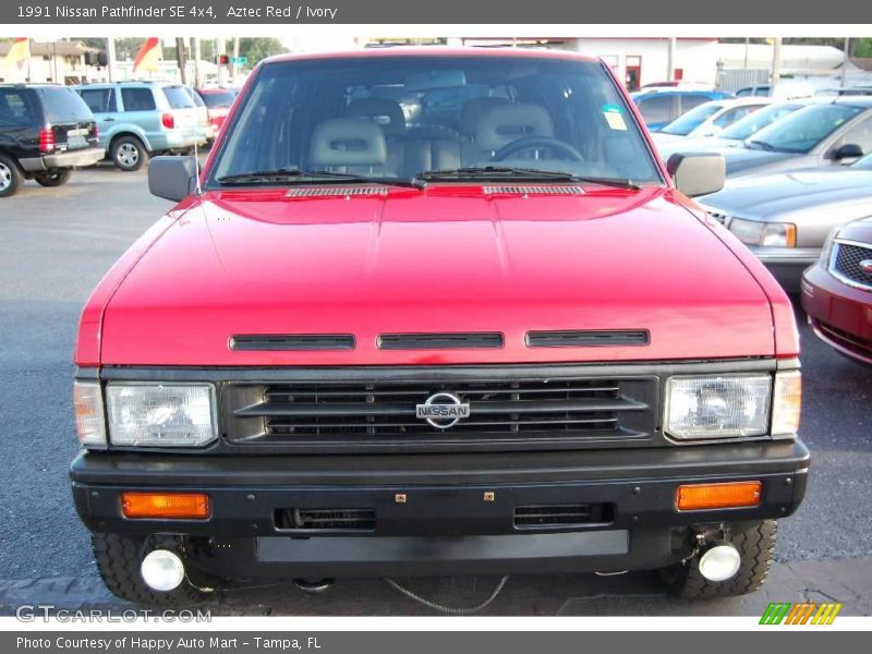 Aztec Red / Ivory 1991 Nissan Pathfinder SE 4x4