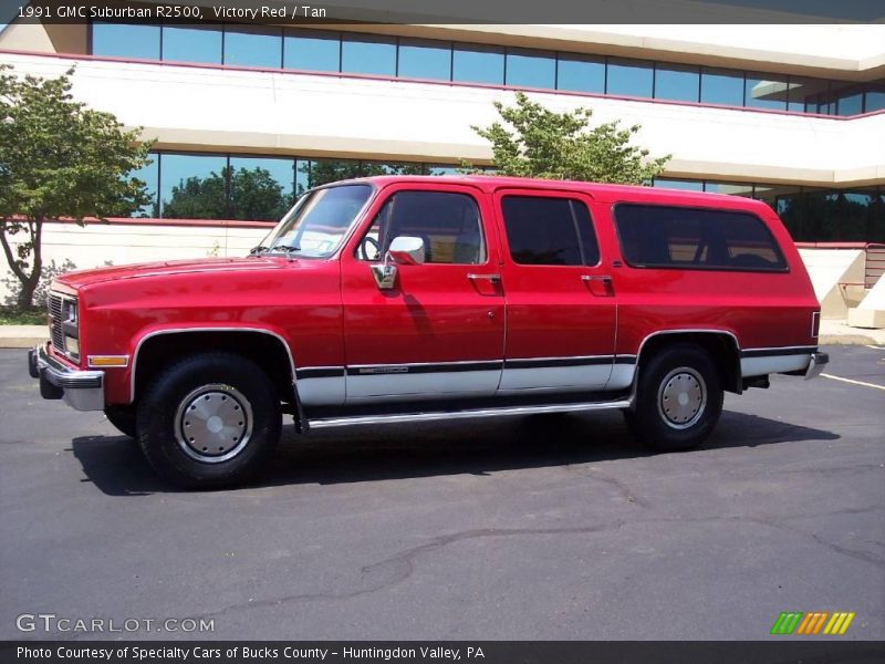 Victory Red / Tan 1991 GMC Suburban R2500