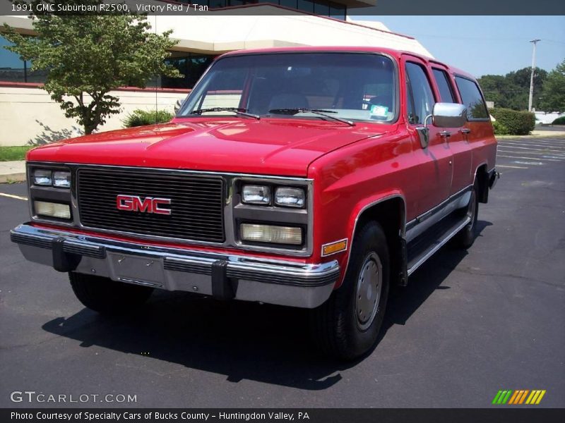 Victory Red / Tan 1991 GMC Suburban R2500