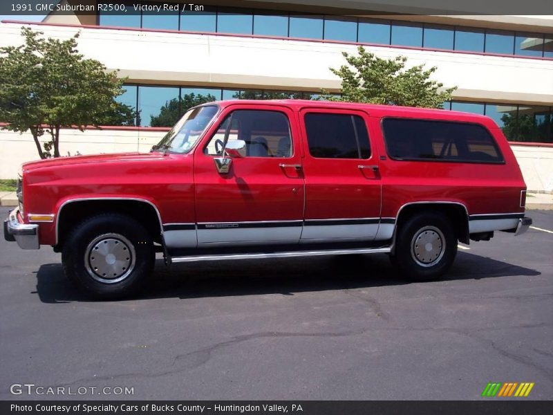 Victory Red / Tan 1991 GMC Suburban R2500