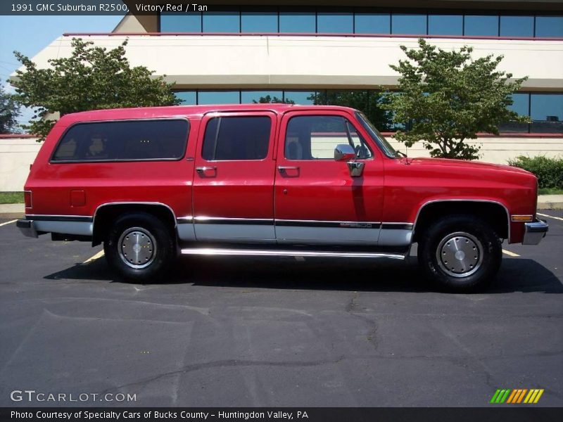 Victory Red / Tan 1991 GMC Suburban R2500