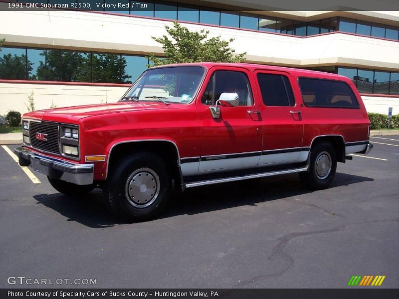 Victory Red / Tan 1991 GMC Suburban R2500