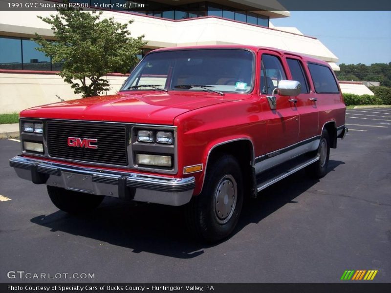 Victory Red / Tan 1991 GMC Suburban R2500