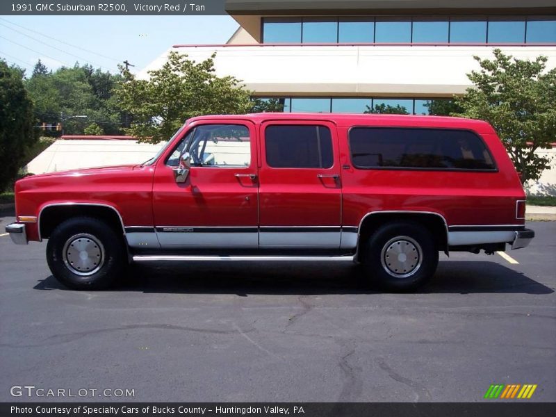 Victory Red / Tan 1991 GMC Suburban R2500