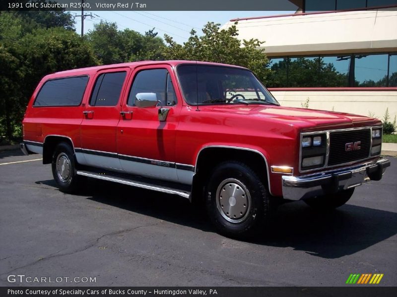 Victory Red / Tan 1991 GMC Suburban R2500