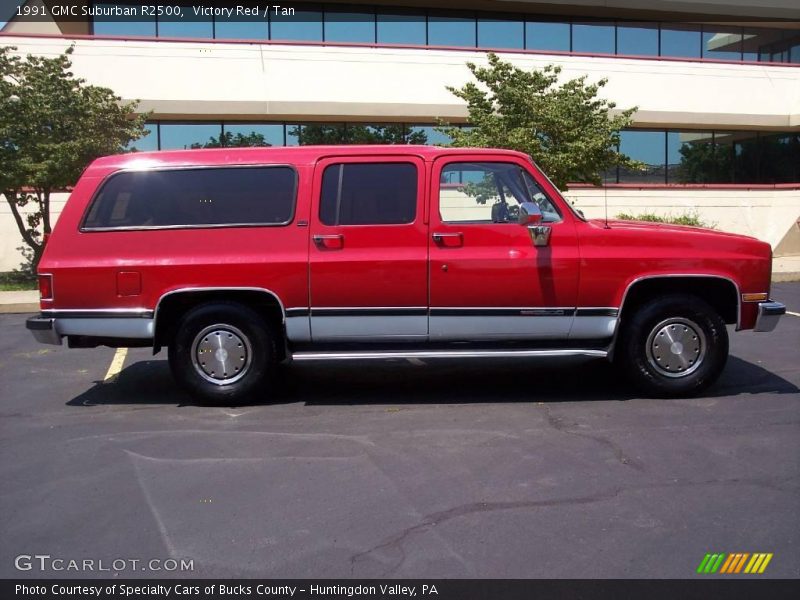 Victory Red / Tan 1991 GMC Suburban R2500