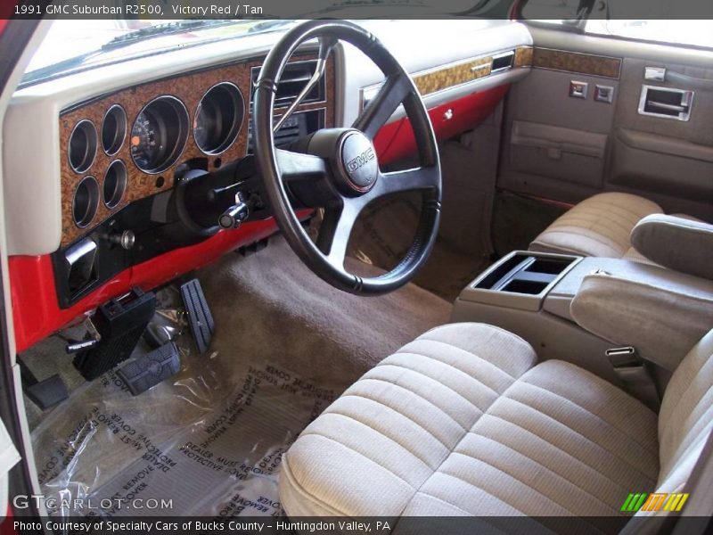 Victory Red / Tan 1991 GMC Suburban R2500