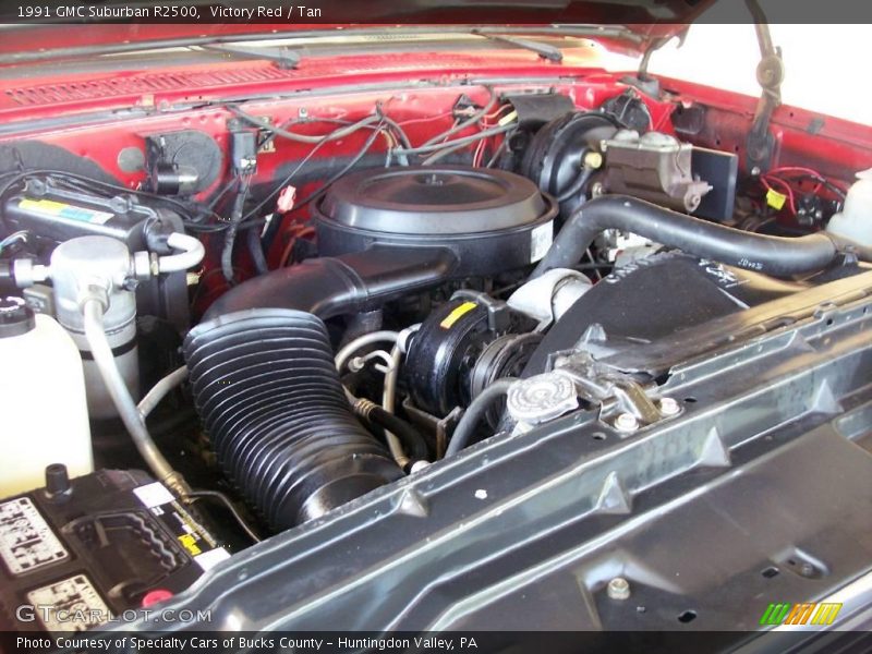 Victory Red / Tan 1991 GMC Suburban R2500