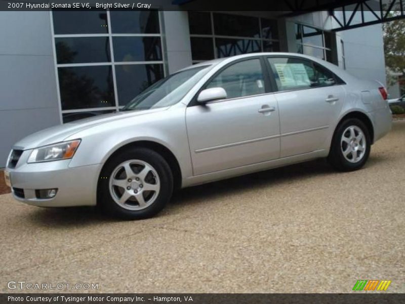 Bright Silver / Gray 2007 Hyundai Sonata SE V6