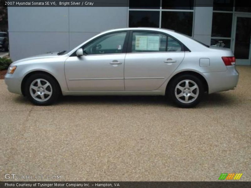 Bright Silver / Gray 2007 Hyundai Sonata SE V6