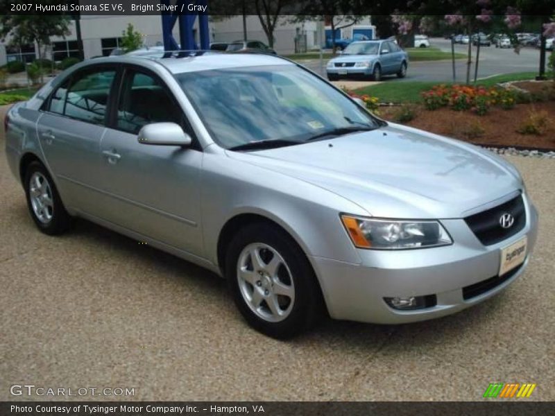Bright Silver / Gray 2007 Hyundai Sonata SE V6