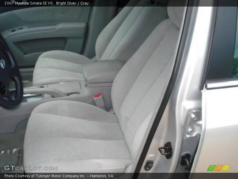 Bright Silver / Gray 2007 Hyundai Sonata SE V6
