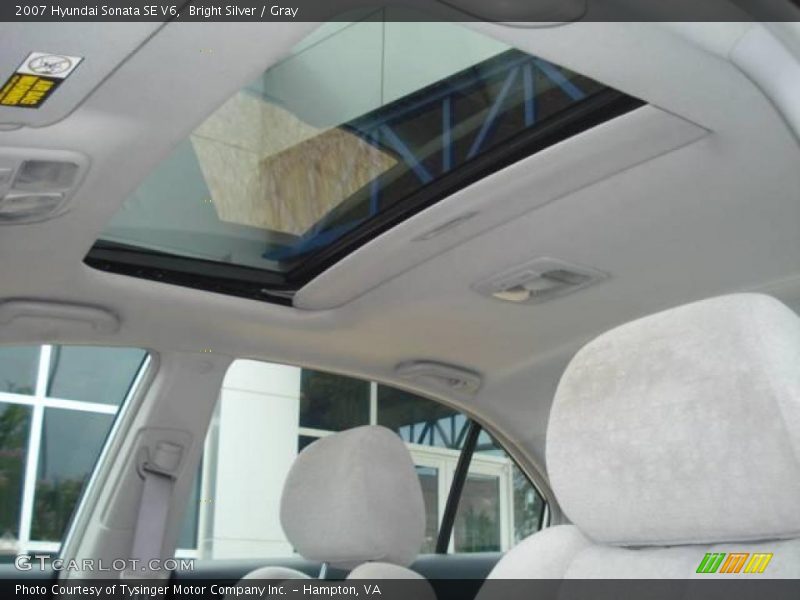 Bright Silver / Gray 2007 Hyundai Sonata SE V6