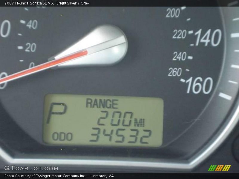 Bright Silver / Gray 2007 Hyundai Sonata SE V6