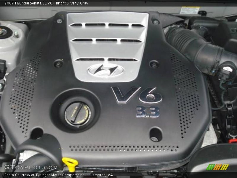 Bright Silver / Gray 2007 Hyundai Sonata SE V6