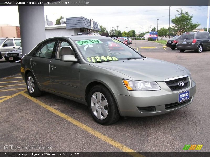 Natural Khaki Green / Beige 2008 Hyundai Sonata GLS