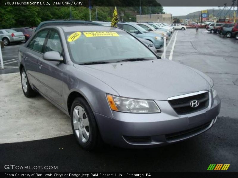 Steel Gray / Gray 2008 Hyundai Sonata GLS