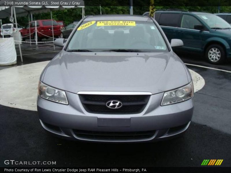 Steel Gray / Gray 2008 Hyundai Sonata GLS