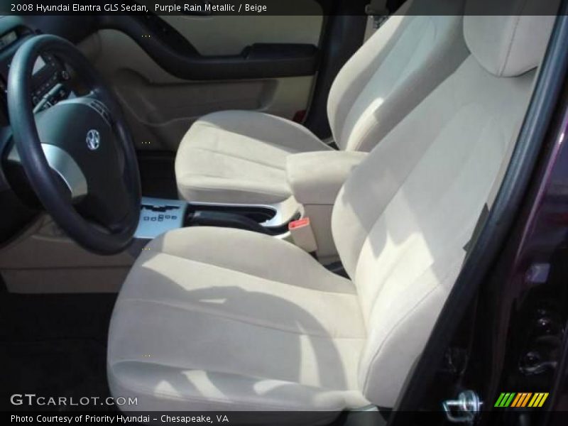 Purple Rain Metallic / Beige 2008 Hyundai Elantra GLS Sedan