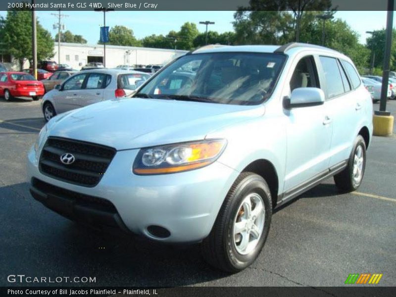 Silver Blue / Gray 2008 Hyundai Santa Fe GLS 4WD