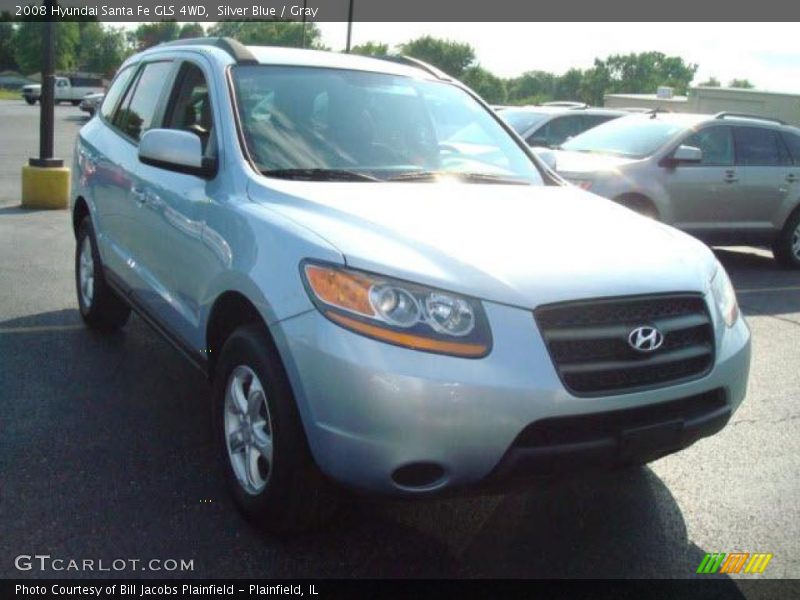 Silver Blue / Gray 2008 Hyundai Santa Fe GLS 4WD
