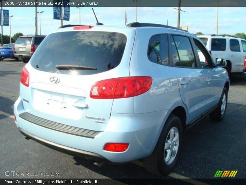 Silver Blue / Gray 2008 Hyundai Santa Fe GLS 4WD