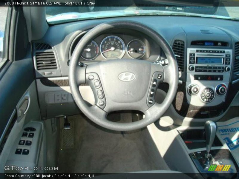 Silver Blue / Gray 2008 Hyundai Santa Fe GLS 4WD