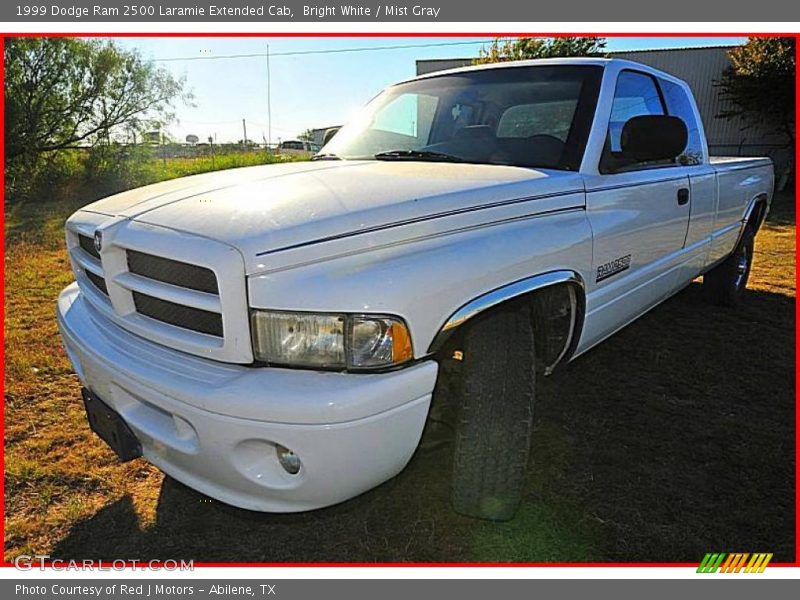 Bright White / Mist Gray 1999 Dodge Ram 2500 Laramie Extended Cab