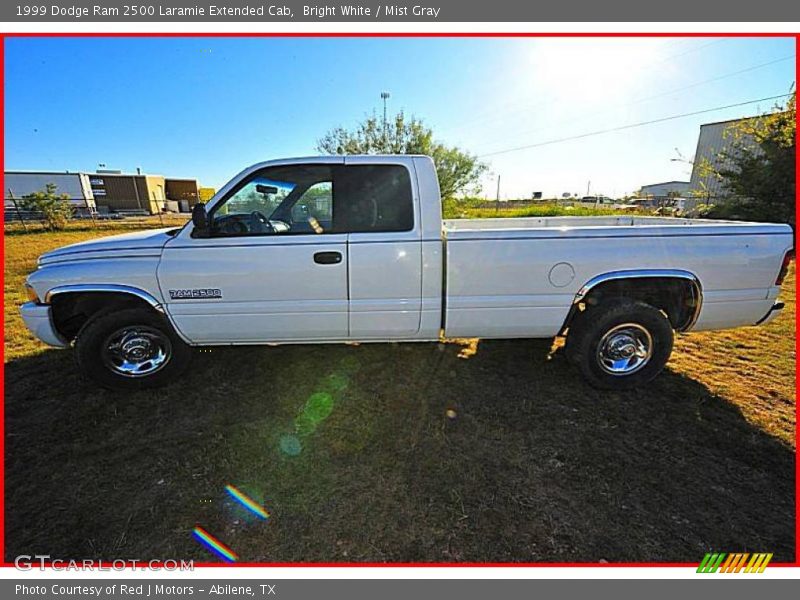 Bright White / Mist Gray 1999 Dodge Ram 2500 Laramie Extended Cab