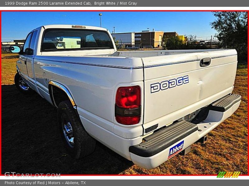 Bright White / Mist Gray 1999 Dodge Ram 2500 Laramie Extended Cab