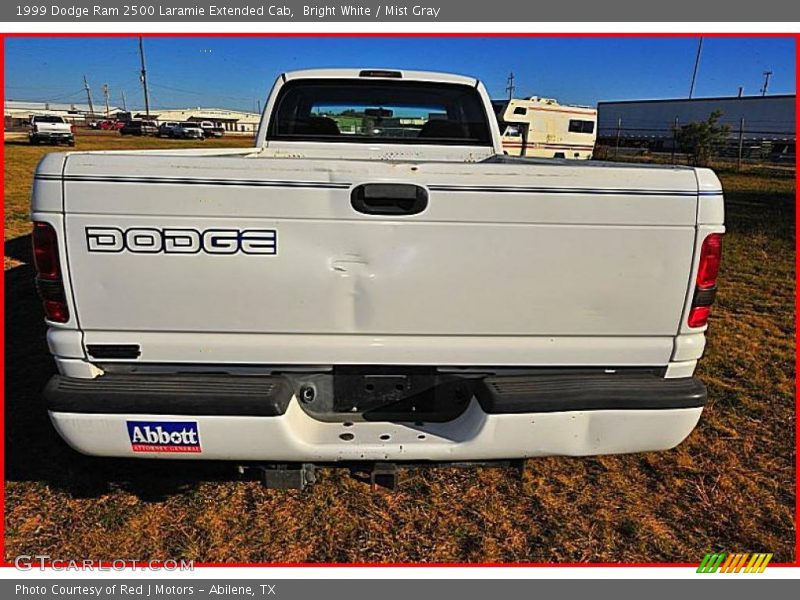 Bright White / Mist Gray 1999 Dodge Ram 2500 Laramie Extended Cab