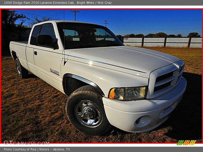 Bright White / Mist Gray 1999 Dodge Ram 2500 Laramie Extended Cab