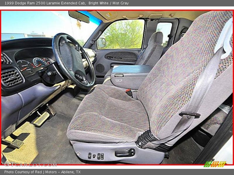 Bright White / Mist Gray 1999 Dodge Ram 2500 Laramie Extended Cab