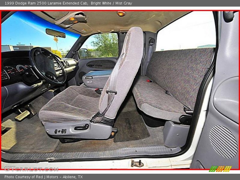 Bright White / Mist Gray 1999 Dodge Ram 2500 Laramie Extended Cab