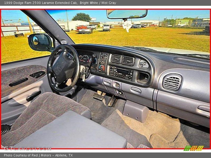 Bright White / Mist Gray 1999 Dodge Ram 2500 Laramie Extended Cab