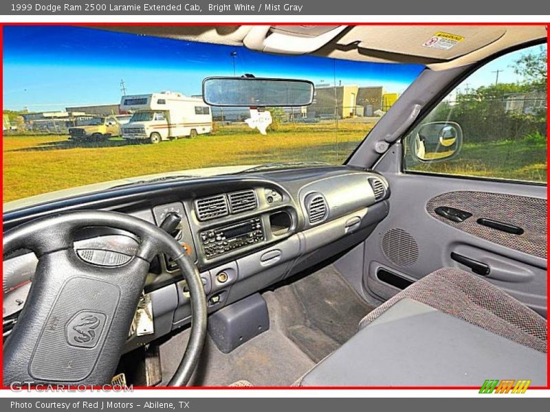 Bright White / Mist Gray 1999 Dodge Ram 2500 Laramie Extended Cab