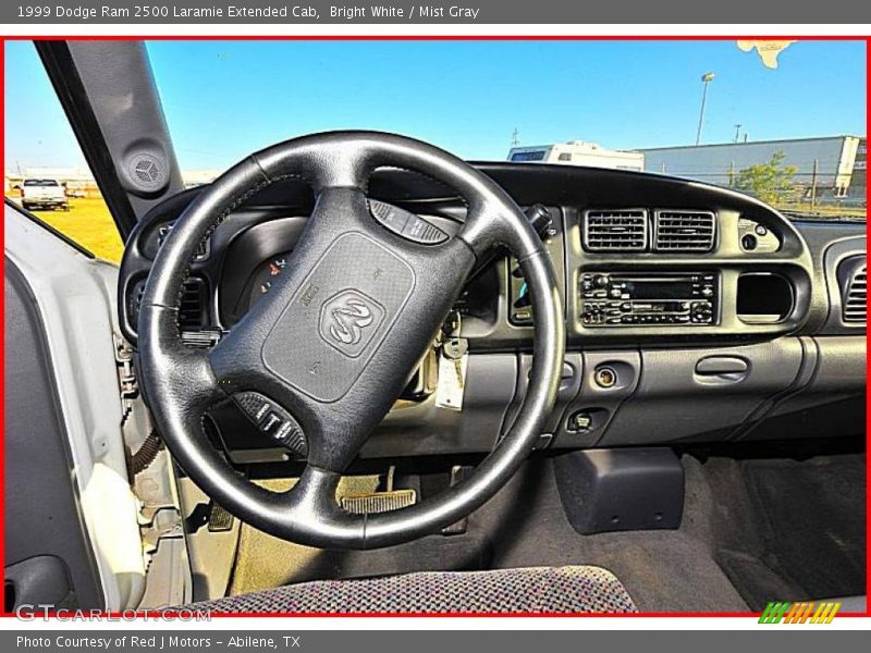 Bright White / Mist Gray 1999 Dodge Ram 2500 Laramie Extended Cab