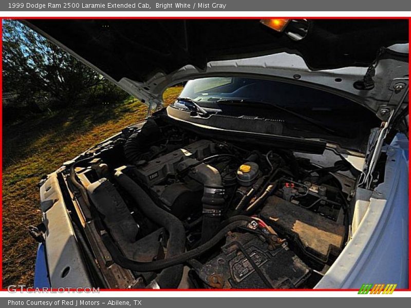 Bright White / Mist Gray 1999 Dodge Ram 2500 Laramie Extended Cab